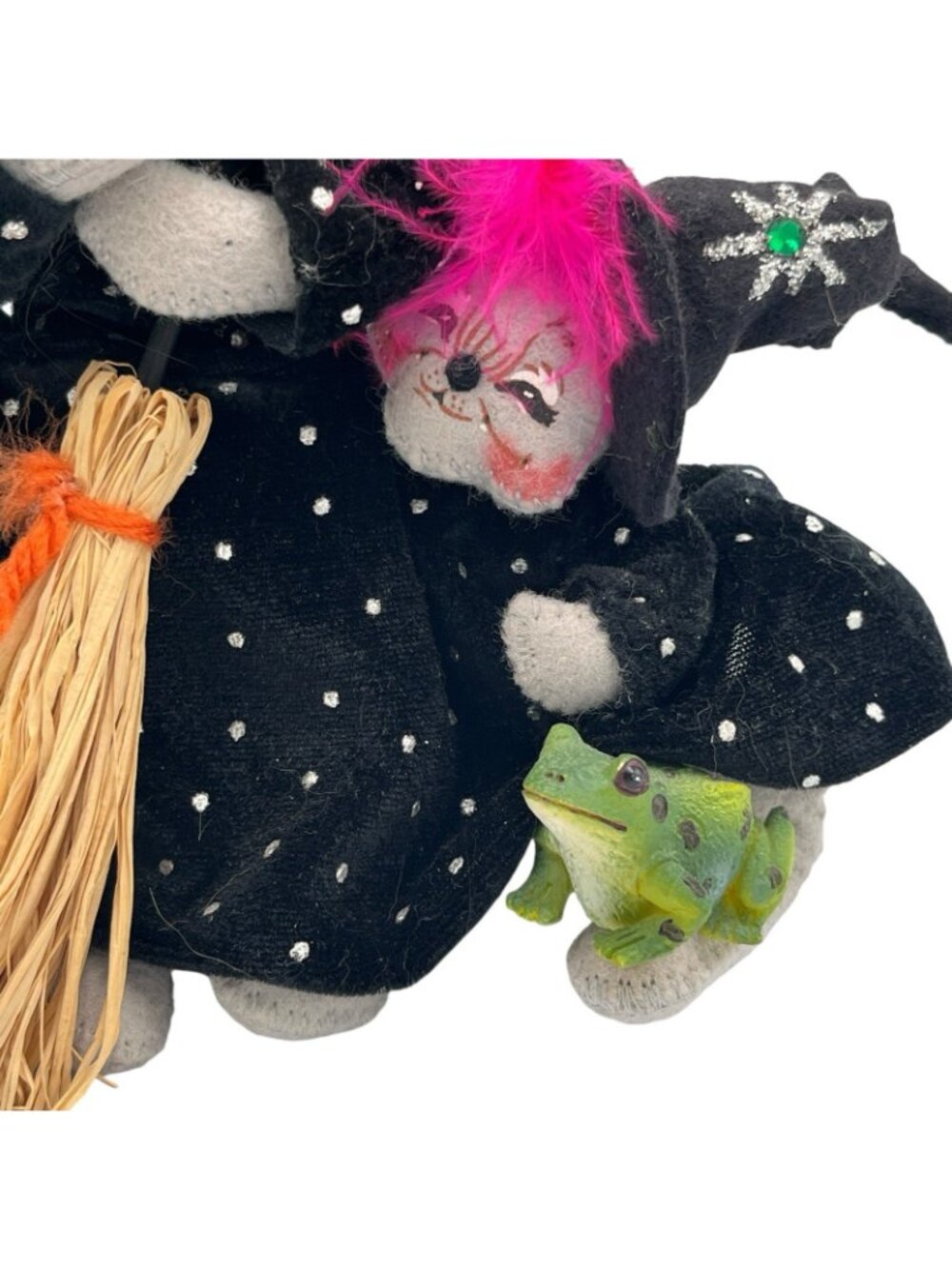 Annalee Hocus Pocus Triple Trouble Witch Doll Bullfrog 2004 Tag 7" Halloween - Picture 12 of 12